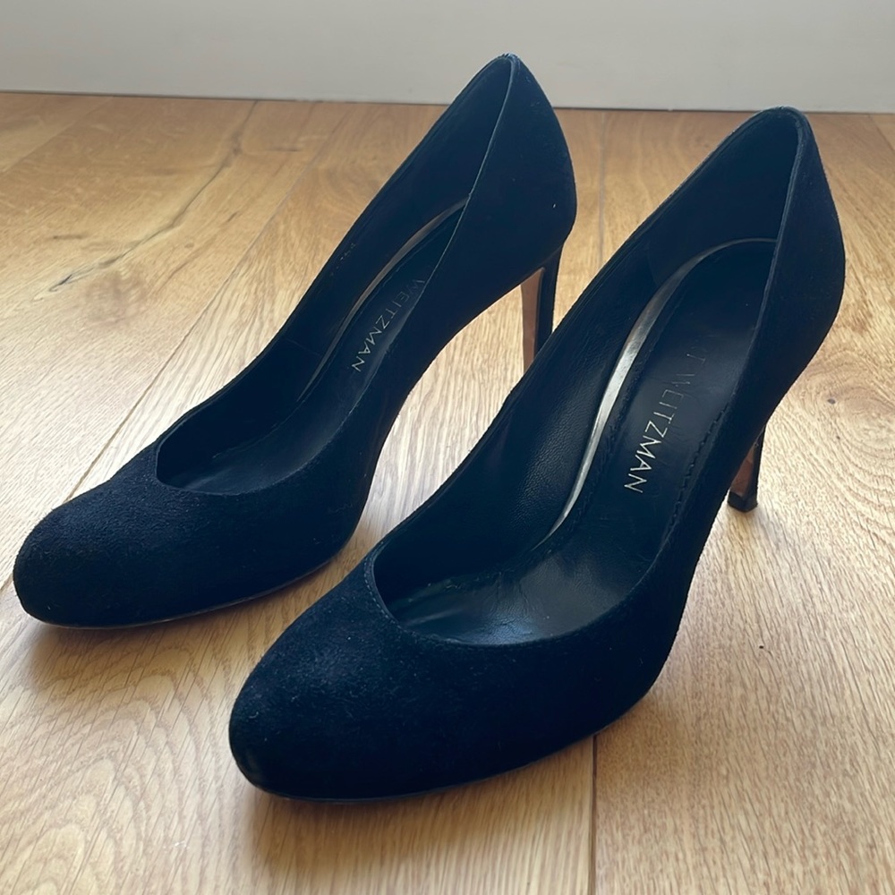 Stuart Weitzman Black Suede Heels